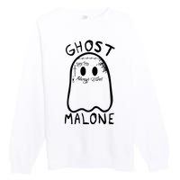 Ghost Malone Funny Halloween Parody Premium Crewneck Sweatshirt