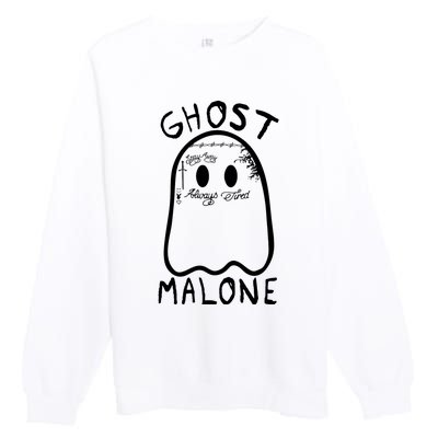 Ghost Malone Funny Halloween Parody Premium Crewneck Sweatshirt