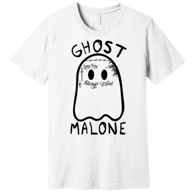 Ghost Malone Funny Halloween Parody Premium T-Shirt