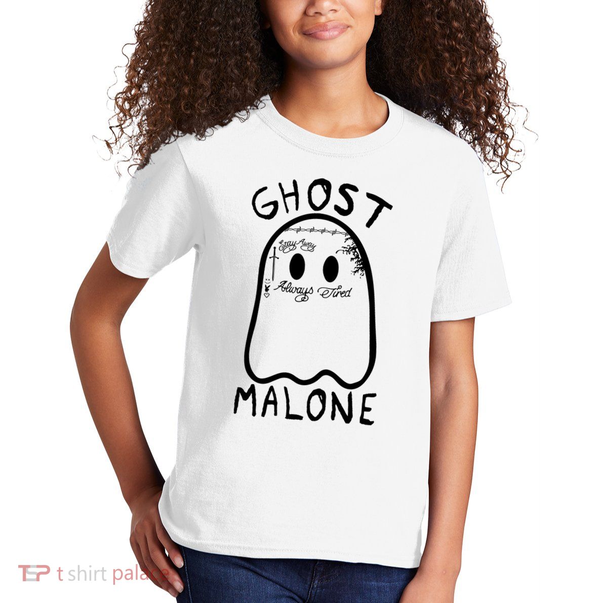 Ghost Malone Funny Halloween Parody Kids T-Shirt