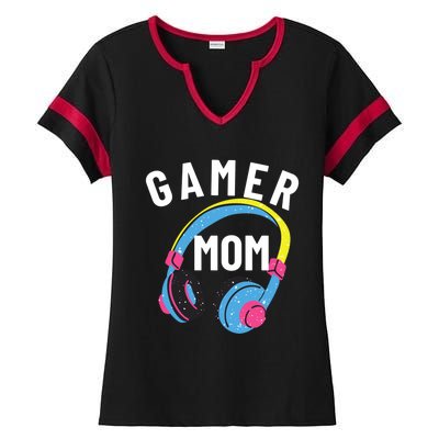 Gamer Mom For Mom Who Loves Gaming And Video Games Christmas Gift Ladies Halftime Notch Neck Tee