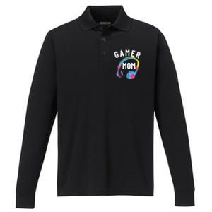 Gamer Mom For Mom Who Loves Gaming And Video Games Christmas Gift Performance Long Sleeve Polo