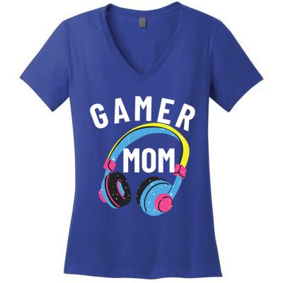 Gamer Mom For Mom Who Loves Gaming And Video Games Christmas Gift Women's V-Neck T-Shirt