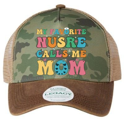 Groovy My Favorite Nurse Calls Me Mom Cute Flowers Nurse Mom Gift Legacy Tie Dye Trucker Hat