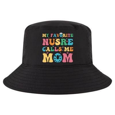 Groovy My Favorite Nurse Calls Me Mom Cute Flowers Nurse Mom Gift Cool Comfort Performance Bucket Hat