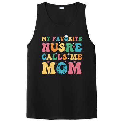 Groovy My Favorite Nurse Calls Me Mom Cute Flowers Nurse Mom Gift PosiCharge Competitor Tank