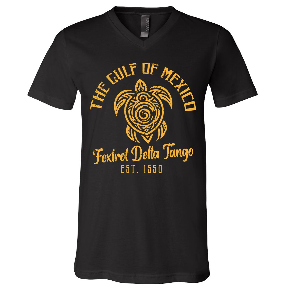 Gulf Mexico Foxtrot Delta Tango Resist Protest Women V-Neck T-Shirt