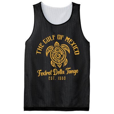 Gulf Mexico Foxtrot Delta Tango Resist Protest Women Mesh Reversible Basketball Jersey Tank