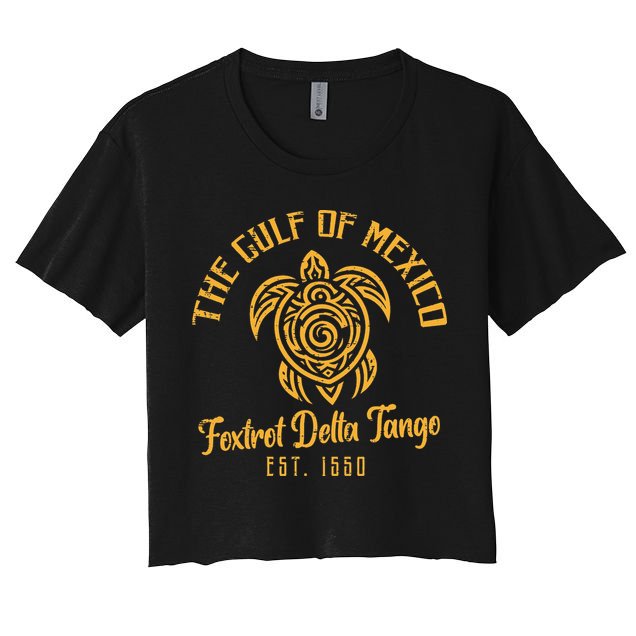 Gulf Mexico Foxtrot Delta Tango Resist Protest Women Crop Top