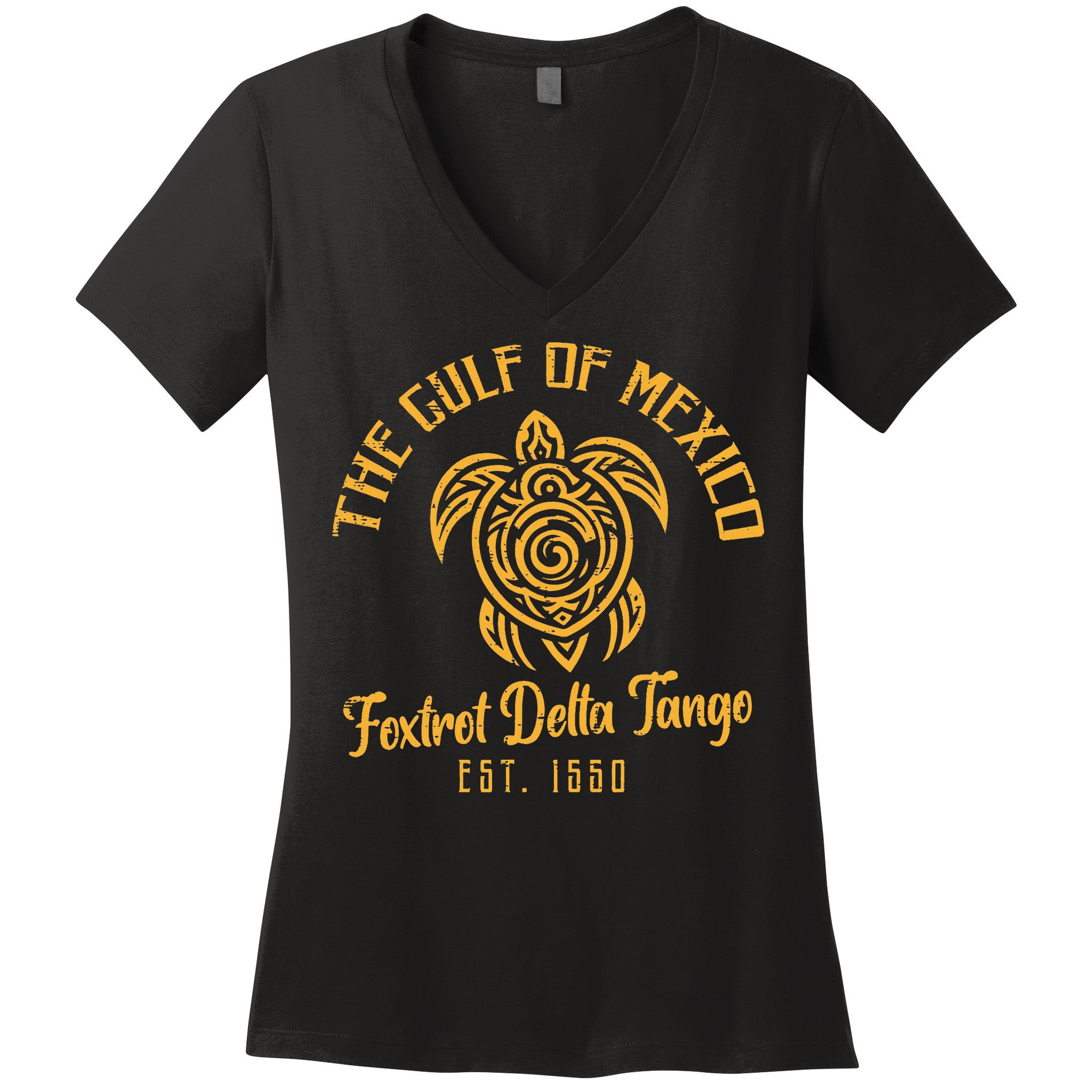 Gulf Mexico Foxtrot Delta Tango Resist Protest Women Women's V-Neck T-Shirt