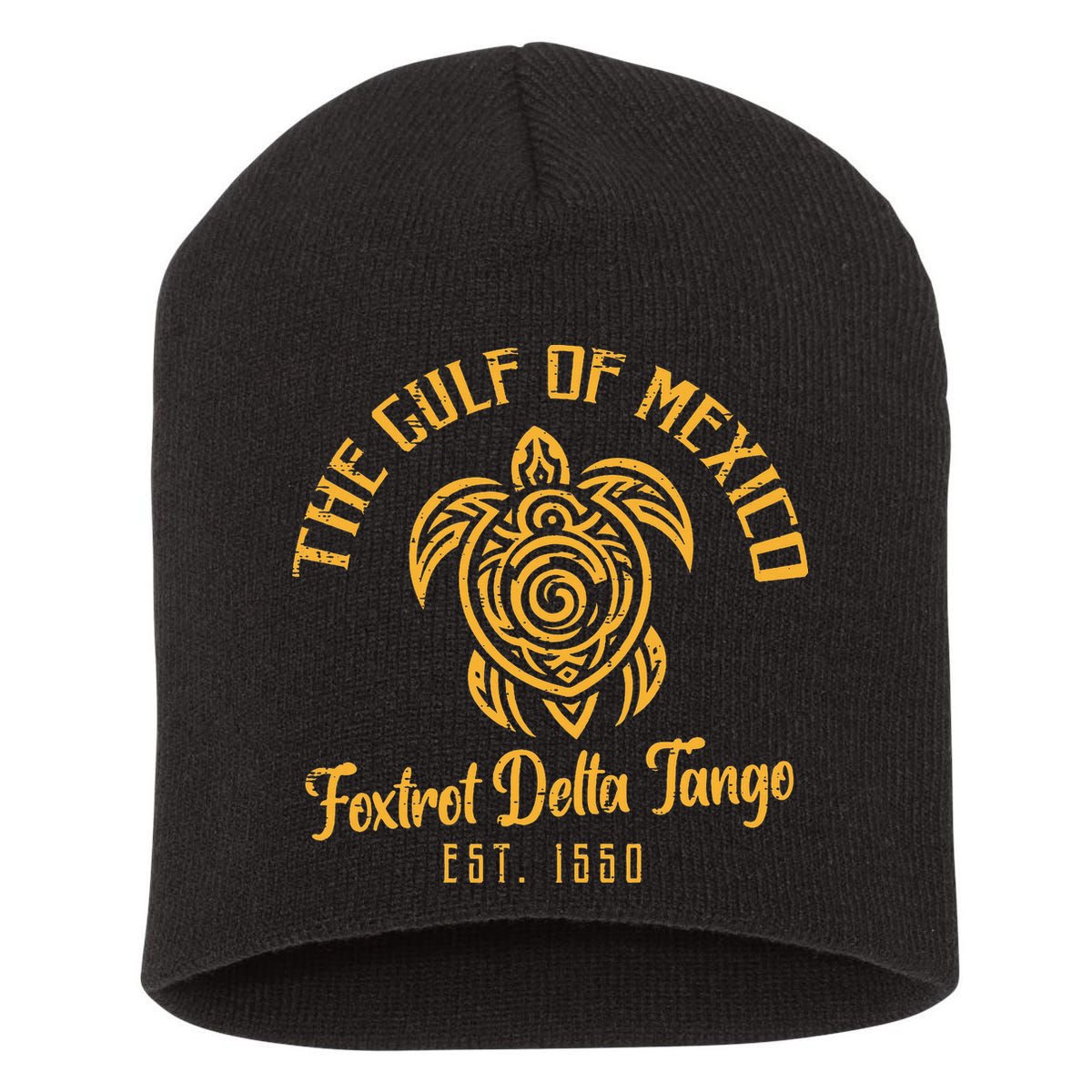 Gulf Mexico Foxtrot Delta Tango Resist Protest Women Short Acrylic Beanie