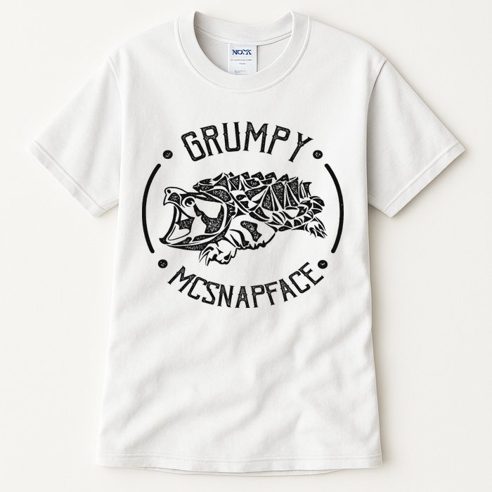 Grumpy Mcsnapface Funny Snapping Turtle Tall T-Shirt