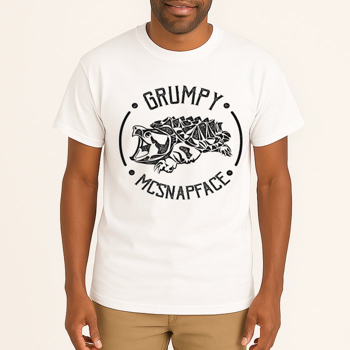 Grumpy Mcsnapface Funny Snapping Turtle Tall T-Shirt