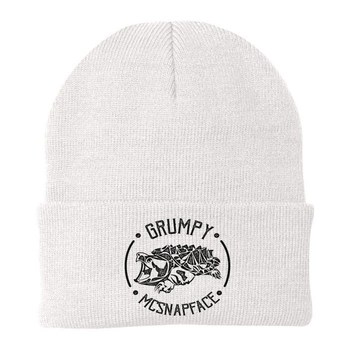 Grumpy Mcsnapface Funny Snapping Turtle Knit Cap Winter Beanie