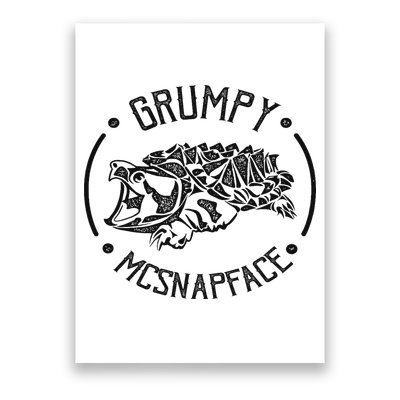 Grumpy Mcsnapface Funny Snapping Turtle Poster