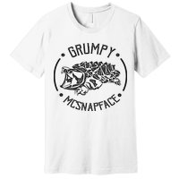 Grumpy Mcsnapface Funny Snapping Turtle Premium T-Shirt