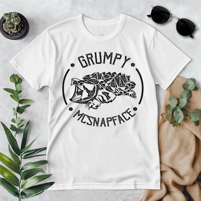 Grumpy Mcsnapface Funny Snapping Turtle Premium T-Shirt