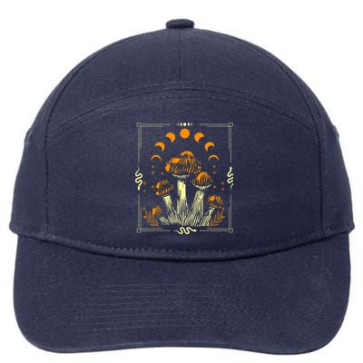 Goblincore Mushroom Foraging Alt Aesthetic Vintage Witchy 7-Panel Snapback Hat