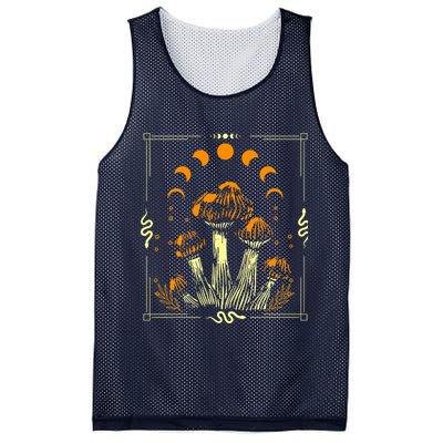 Goblincore Mushroom Foraging Alt Aesthetic Vintage Witchy Mesh Reversible Basketball Jersey Tank