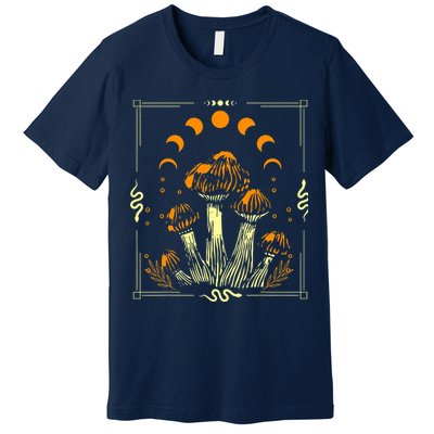 Goblincore Mushroom Foraging Alt Aesthetic Vintage Witchy Premium T-Shirt
