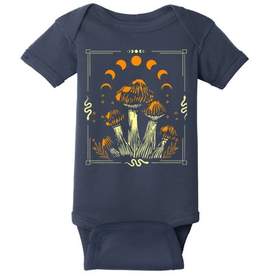 Goblincore Mushroom Foraging Alt Aesthetic Vintage Witchy Baby Bodysuit