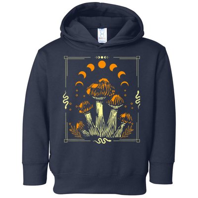 Goblincore Mushroom Foraging Alt Aesthetic Vintage Witchy Toddler Hoodie