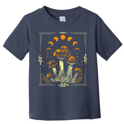 Goblincore Mushroom Foraging Alt Aesthetic Vintage Witchy Toddler T-Shirt
