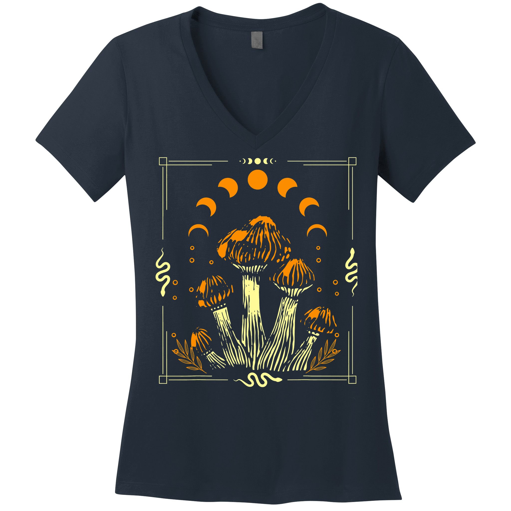 Goblincore Mushroom Foraging Alt Aesthetic Vintage Witchy Women's V-Neck T-Shirt