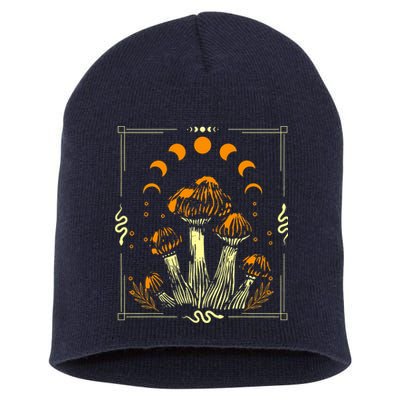 Goblincore Mushroom Foraging Alt Aesthetic Vintage Witchy Short Acrylic Beanie