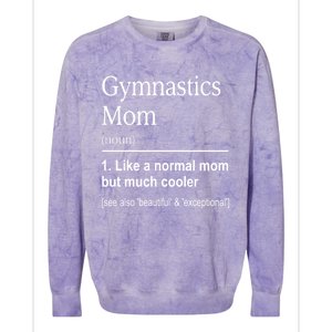 Gymnastics Mom Funny Definition For Gymnast Mom Gymnastic Gift Colorblast Crewneck Sweatshirt