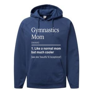 Gymnastics Mom Funny Definition For Gymnast Mom Gymnastic Gift Performance Fleece Hoodie