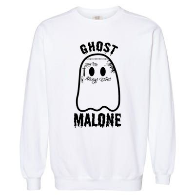 Ghost Malone Funny Stay Away Always Tired Halloween Costume Garment-Dyed Sweatshirt