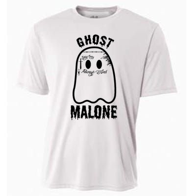 Ghost Malone Funny Stay Away Always Tired Halloween Costume Cooling Performance Crew T-Shirt