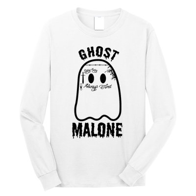 Ghost Malone Funny Stay Away Always Tired Halloween Costume Long Sleeve Shirt