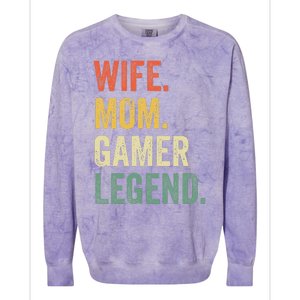 Gamer Mom Funny Wife Mom Video Game Legend Mother's Day Colorblast Crewneck Sweatshirt