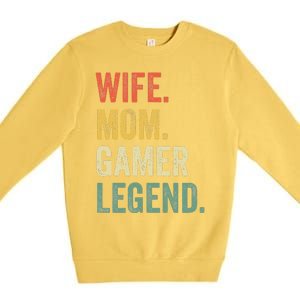 Gamer Mom Funny Wife Mom Video Game Legend Mother's Day Premium Crewneck Sweatshirt