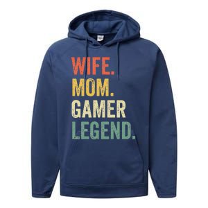 Gamer Mom Funny Wife Mom Video Game Legend Mother's Day Performance Fleece Hoodie