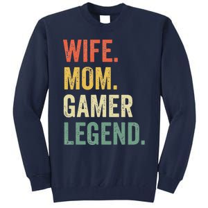 Gamer Mom Funny Wife Mom Video Game Legend Mother's Day Tall Sweatshirt