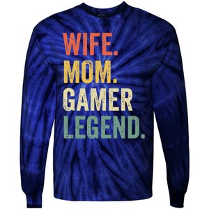 Gamer Mom Funny Wife Mom Video Game Legend Mother's Day Tie-Dye Long Sleeve Shirt