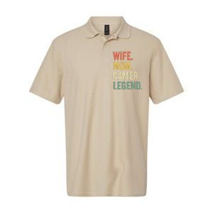 Gamer Mom Funny Wife Mom Video Game Legend Mother's Day Softstyle Adult Sport Polo