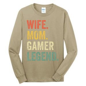 Gamer Mom Funny Wife Mom Video Game Legend Mother's Day Tall Long Sleeve T-Shirt