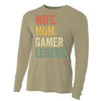 Gamer Mom Funny Wife Mom Video Game Legend Mother's Day Cooling Performance Long Sleeve Crew