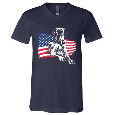 German Mastiff Great Dane Dog Breed V-Neck T-Shirt