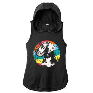 German Mastiff Great Dane Dog Breed Ladies PosiCharge Tri-Blend Wicking Draft Hoodie Tank