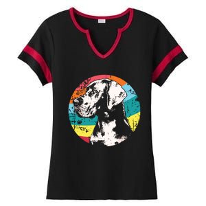 German Mastiff Great Dane Dog Breed Ladies Halftime Notch Neck Tee