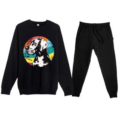 German Mastiff Great Dane Dog Breed Premium Crewneck Sweatsuit Set