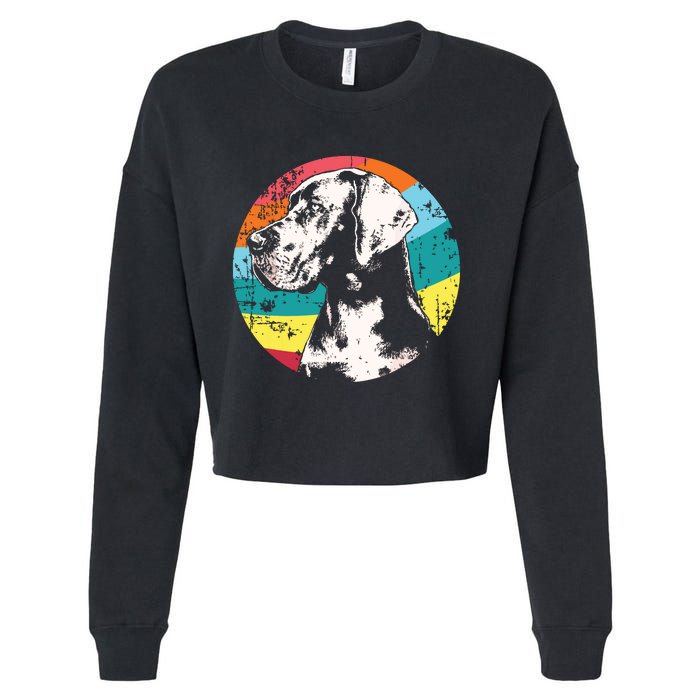 German Mastiff Great Dane Dog Breed Cropped Pullover Crew