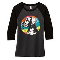 German Mastiff Great Dane Dog Breed Women's Tri-Blend 3/4-Sleeve Raglan Shirt