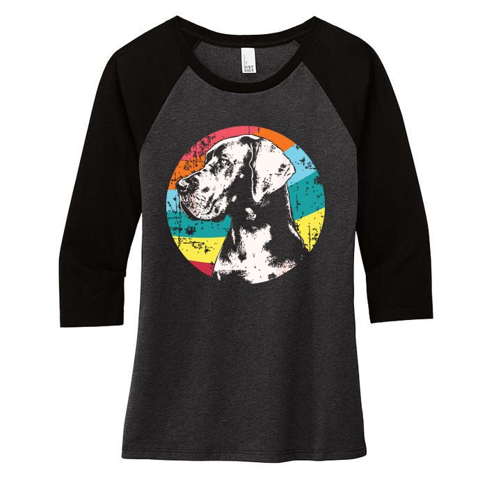 German Mastiff Great Dane Dog Breed Women's Tri-Blend 3/4-Sleeve Raglan Shirt