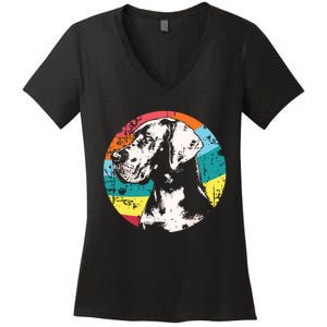 German Mastiff Great Dane Dog Breed Women's V-Neck T-Shirt